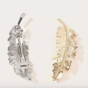 ⭐️FREE Leaf Hair Clips Boho Peasant Hipster Hippie Art Modern Barrettes Clips